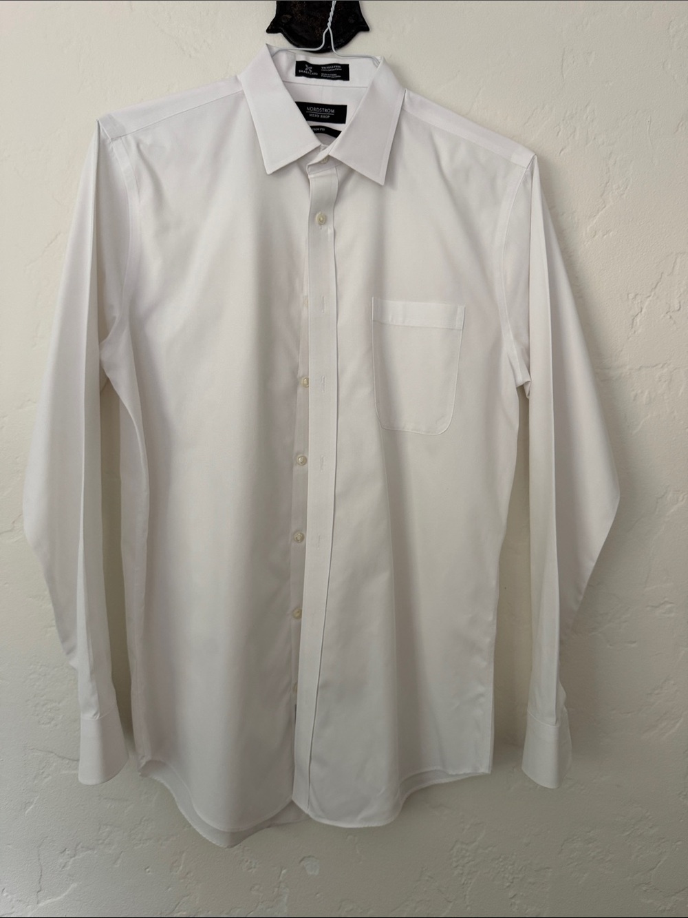NordstromStafford White Classic Fit Dress Shirt
